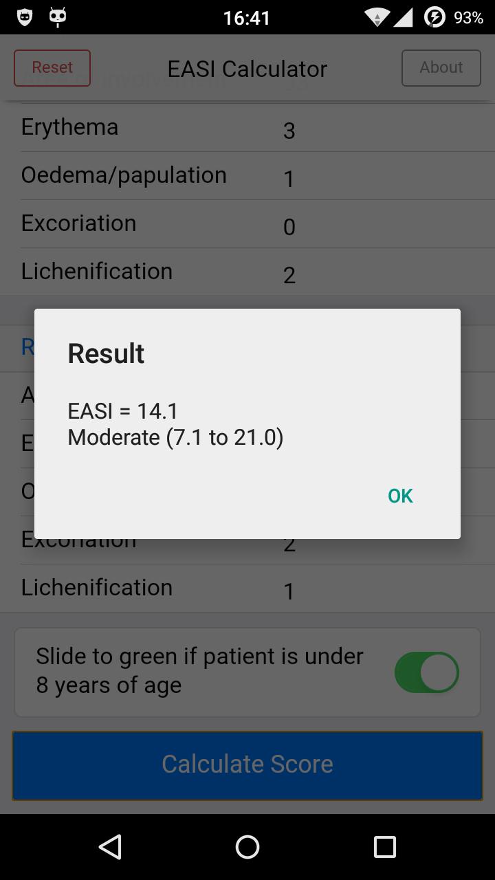 EASI Calculator