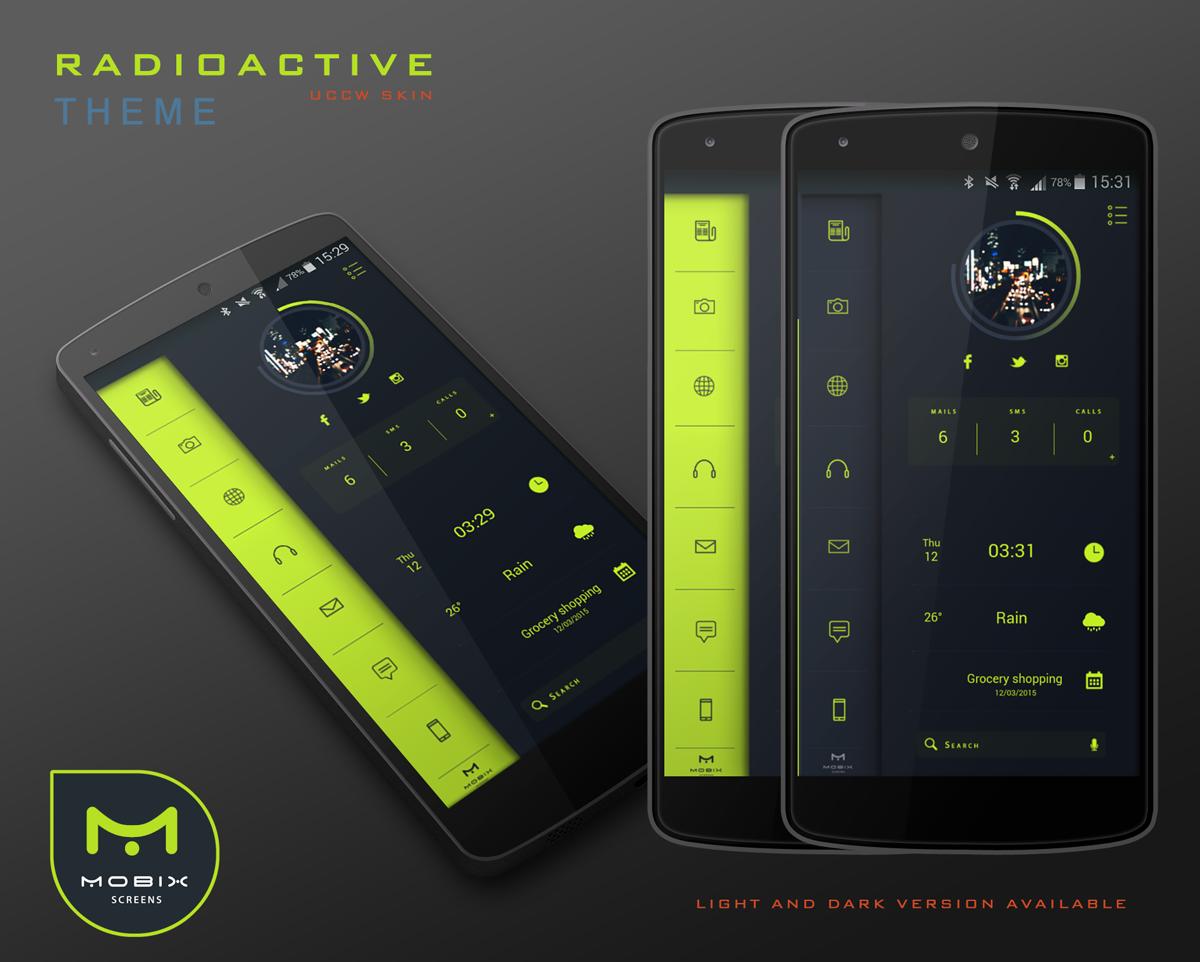 Radioactive Dark Theme UCCW