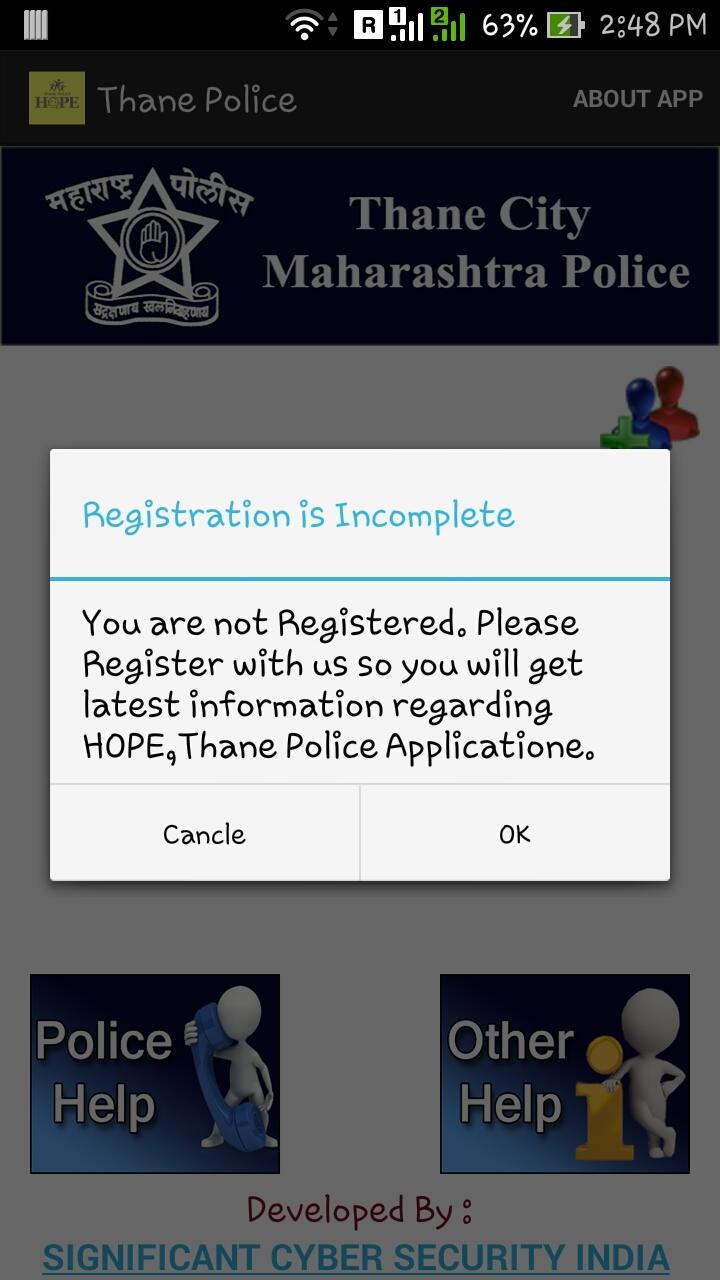 Hope, Thane Police