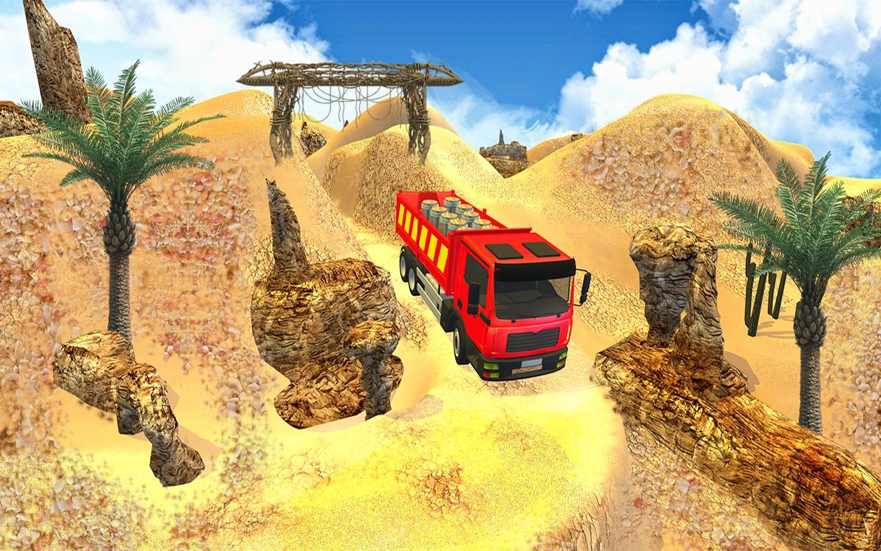 Truck Cargo Driving Hill Simulation