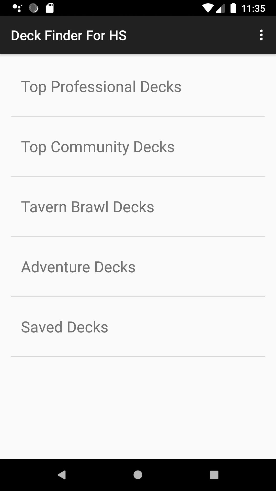 Deck Finder for HS