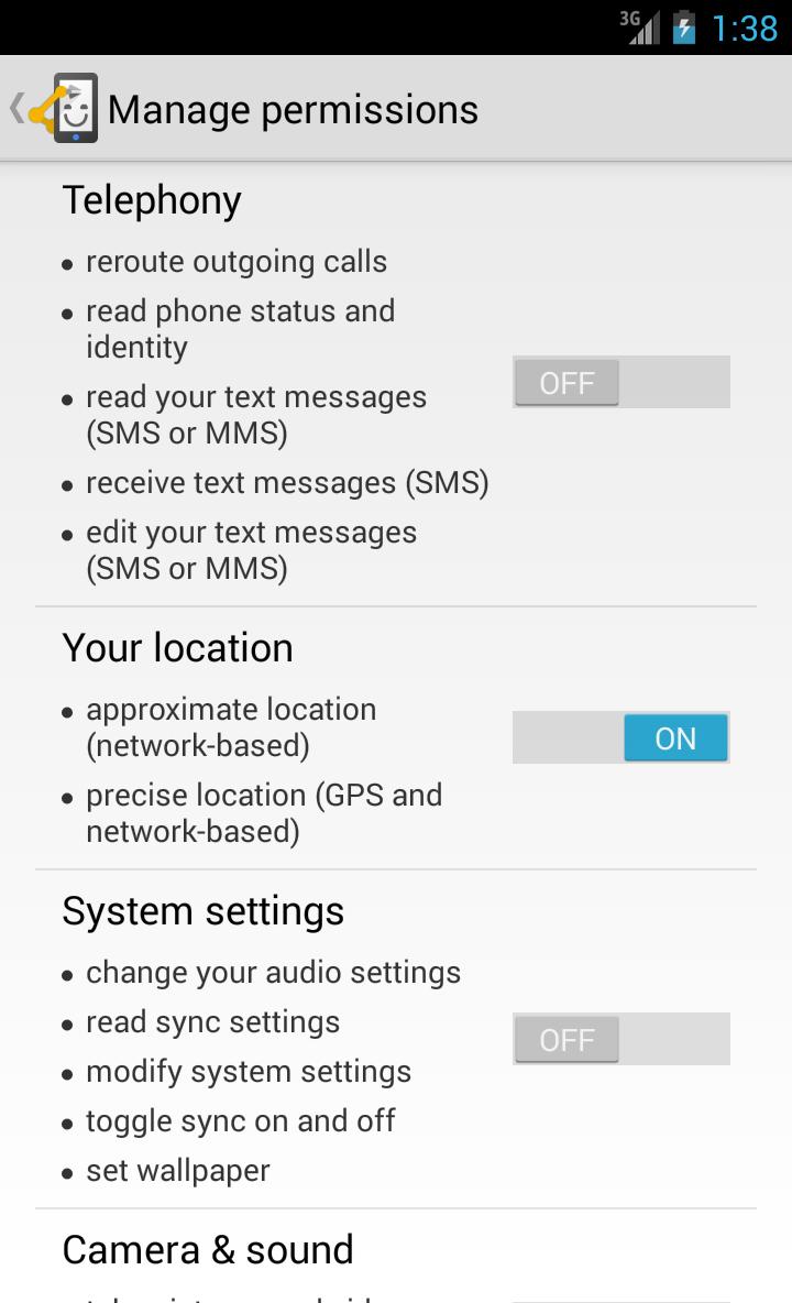 Automate app permissions