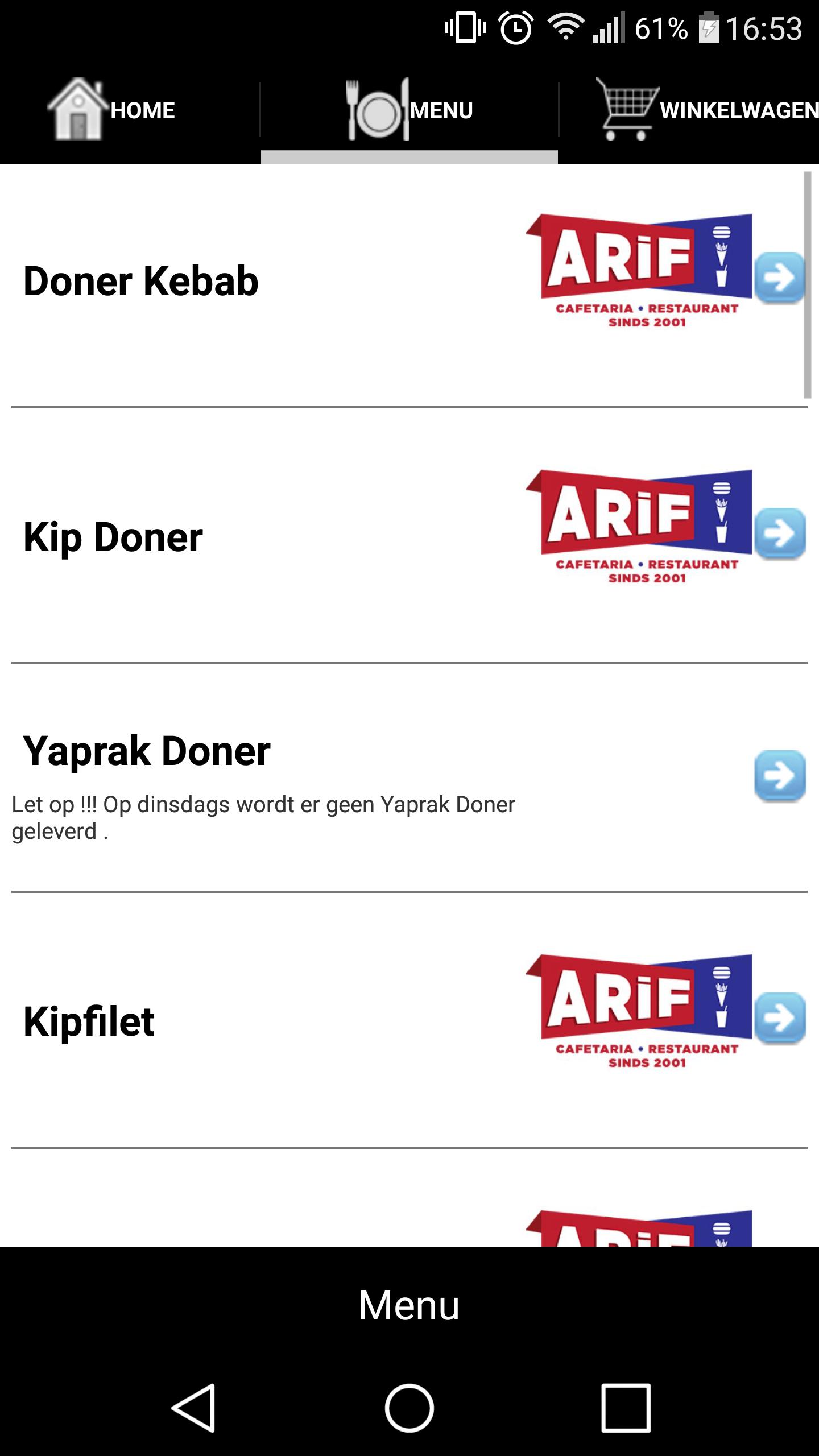 Cafetaria Restaurant Arif Eindhoven