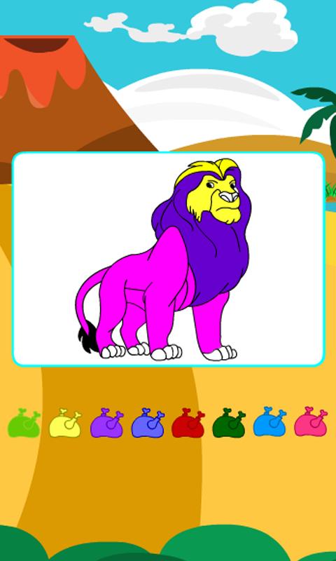 Coloring Game-Proud Lion