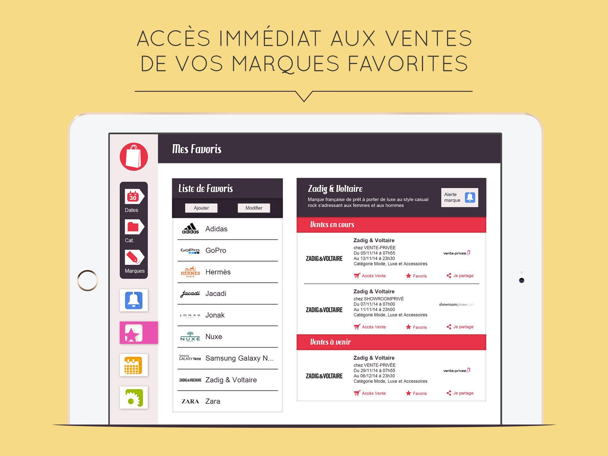 MVF tablette - vente flash