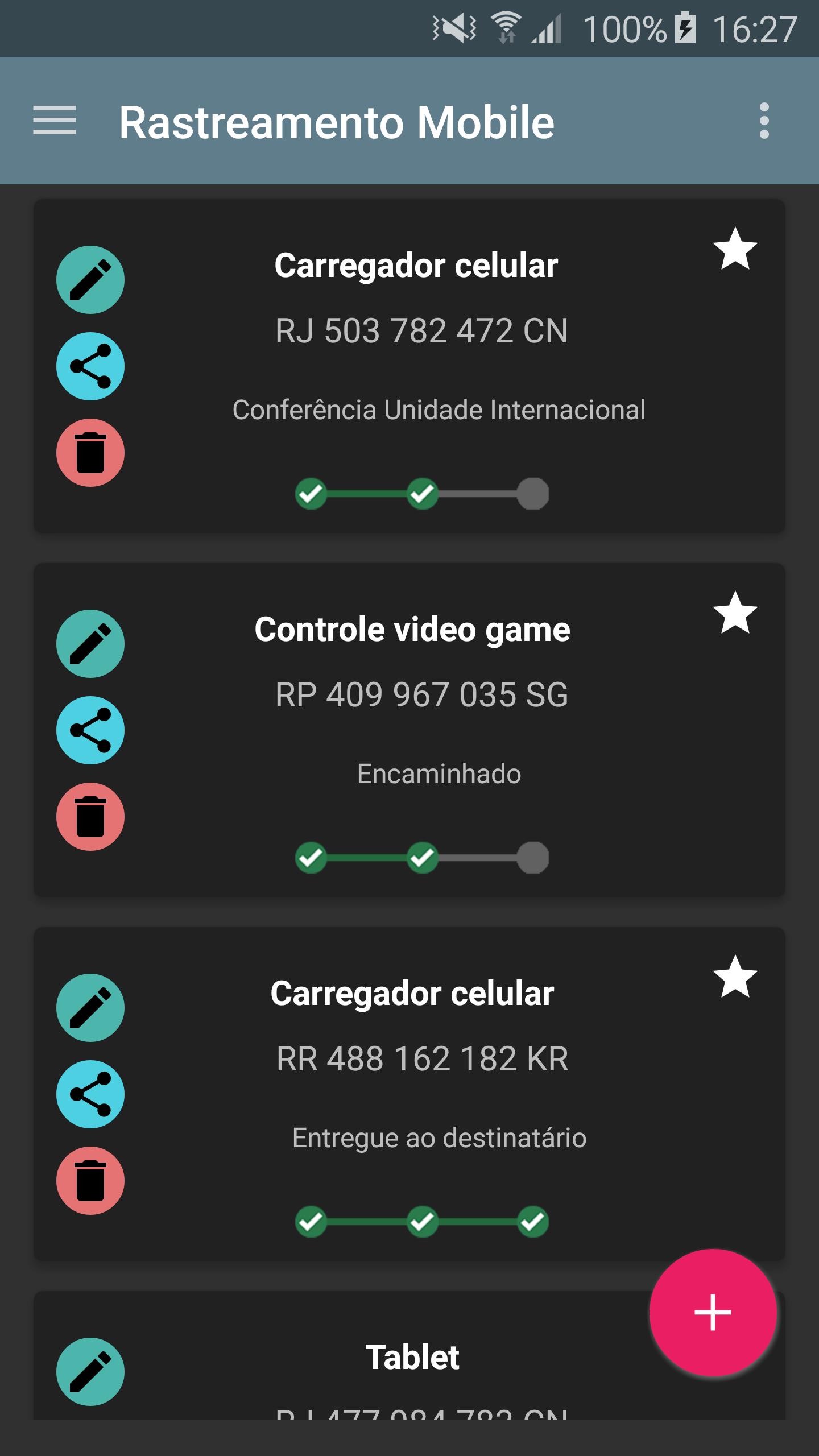 Rastreamento Correios Mobile