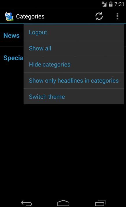 Tiny RSS Reader