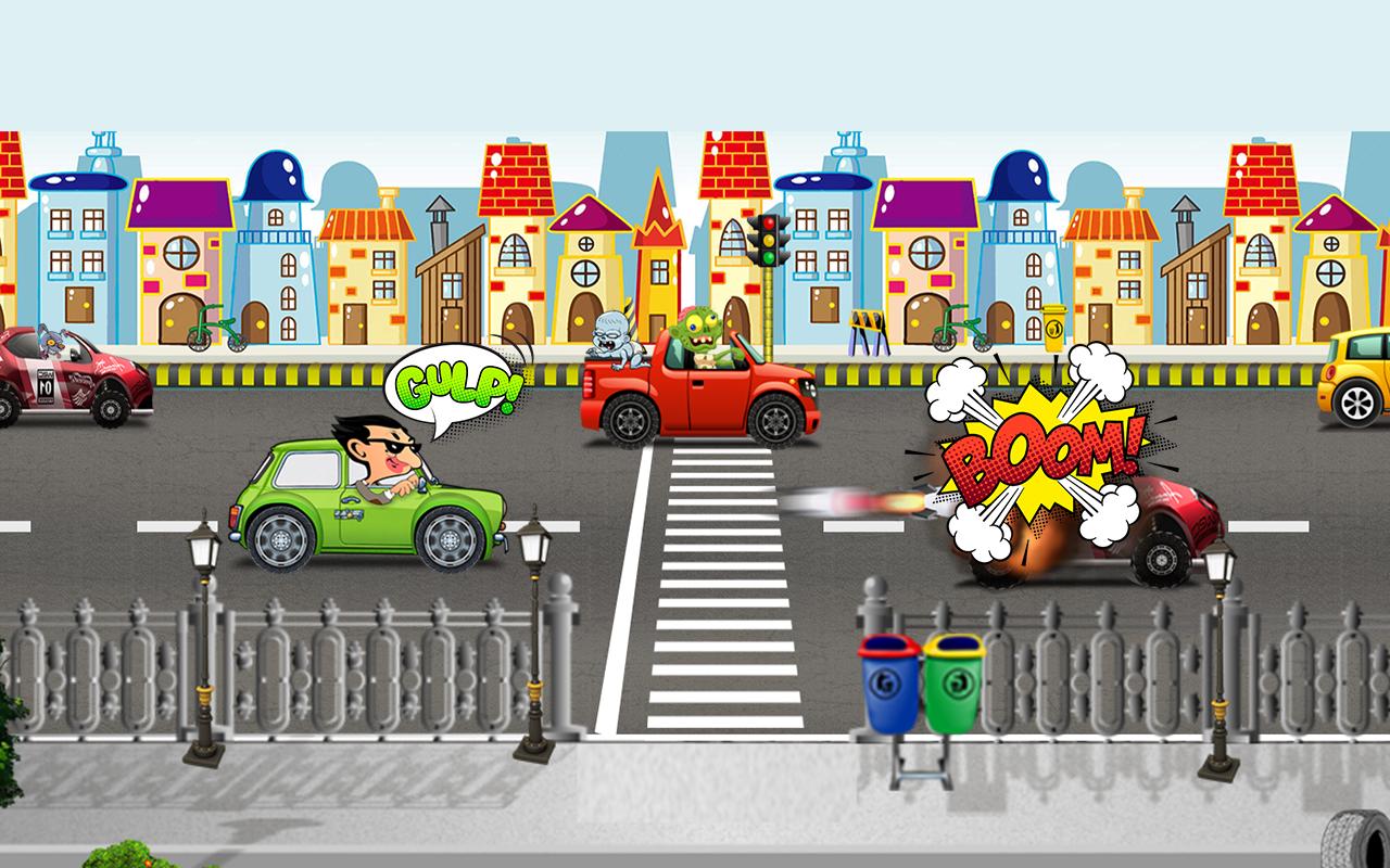 Road Mr-Bean Battle Zombies