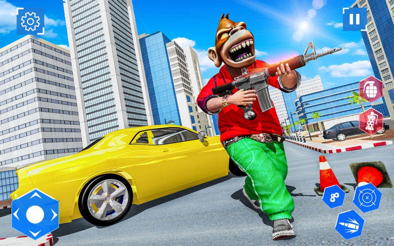 US Police Monkey Rope Hero:Police Shooting Attack