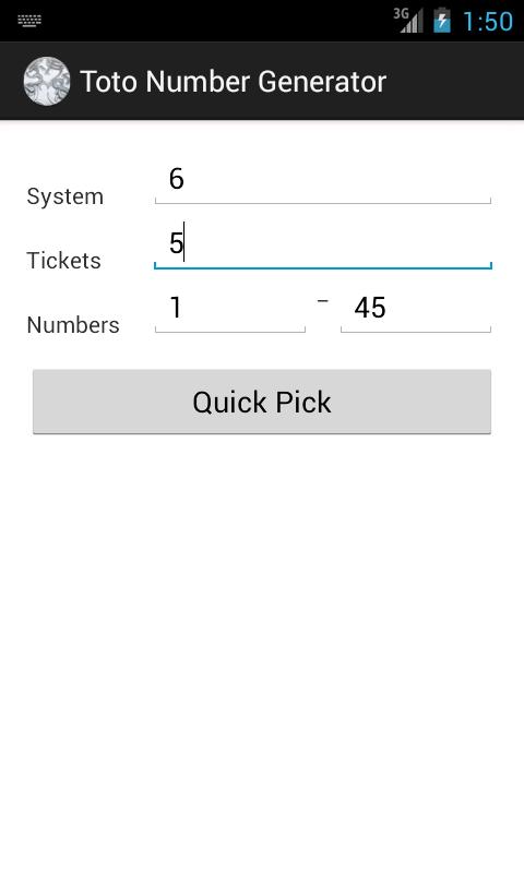 Toto Number Generator