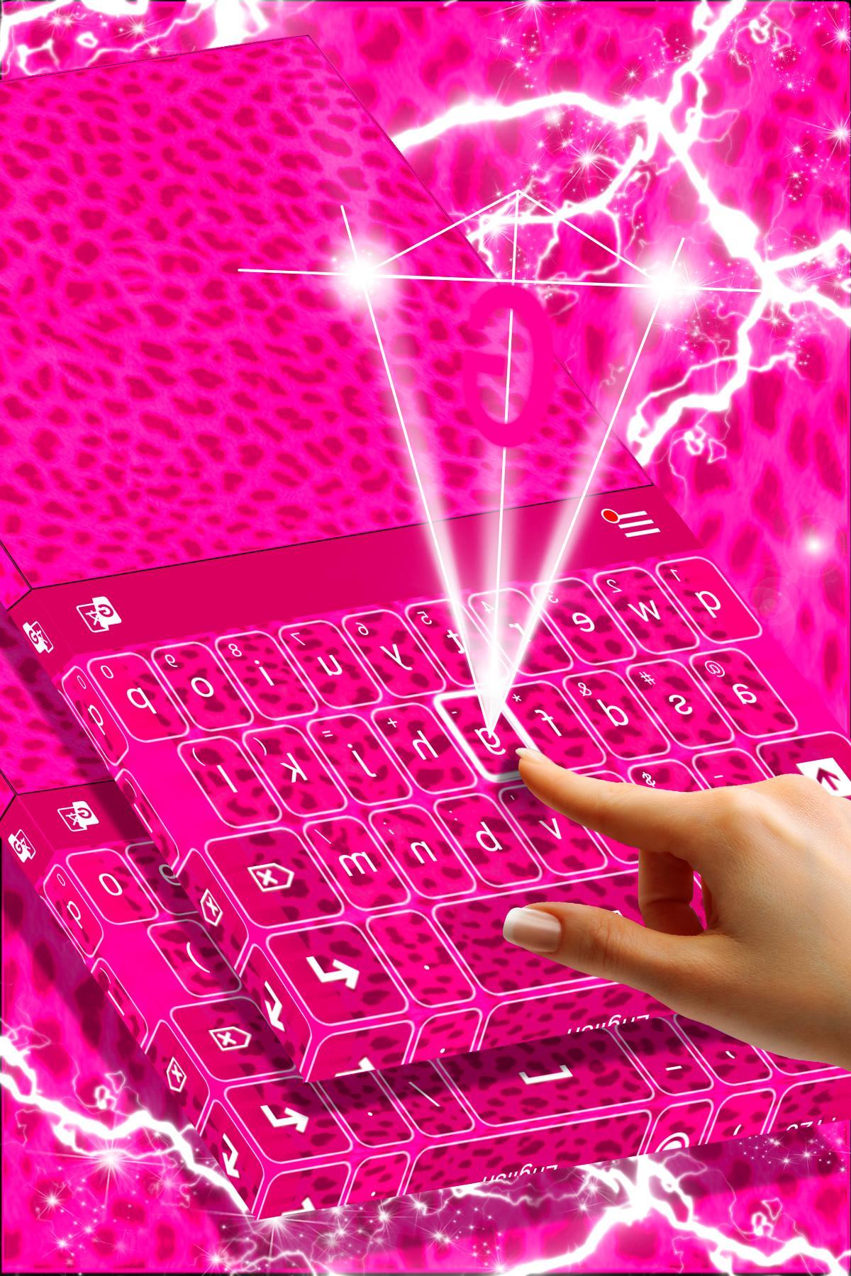 Keyboard Pink Cheetah Theme
