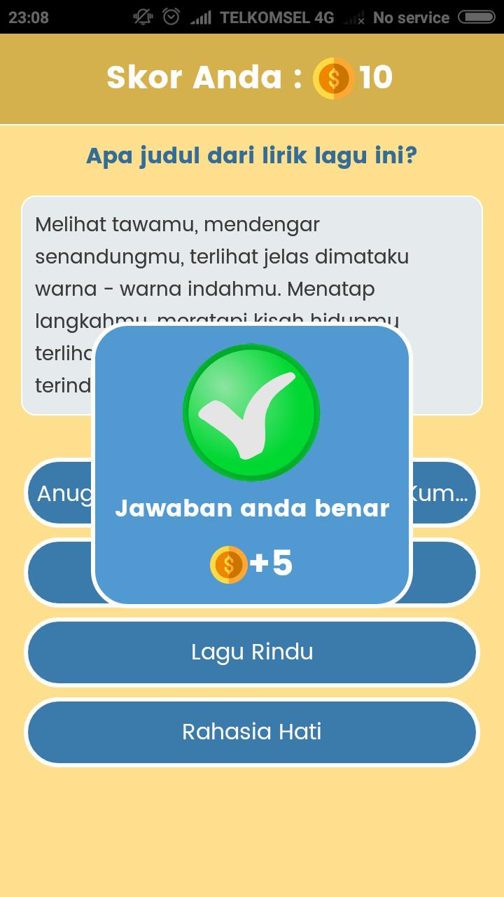 Game Tebak Lagu - Sekilas Lyric