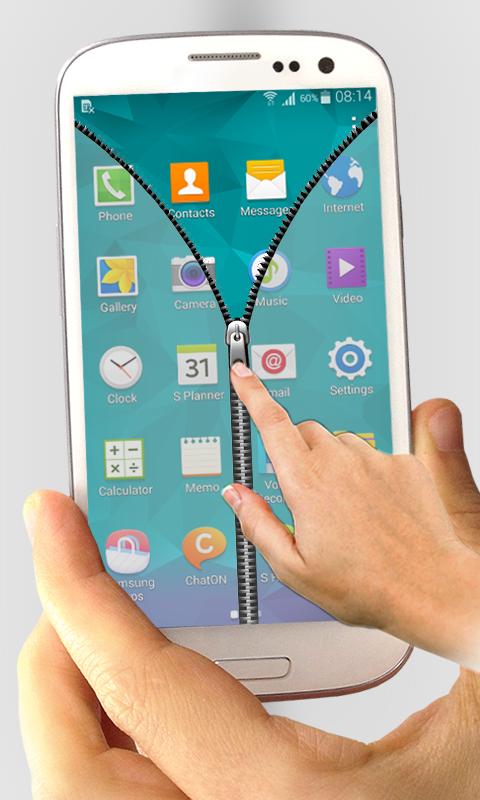 Transparent Zipper Lock Screen