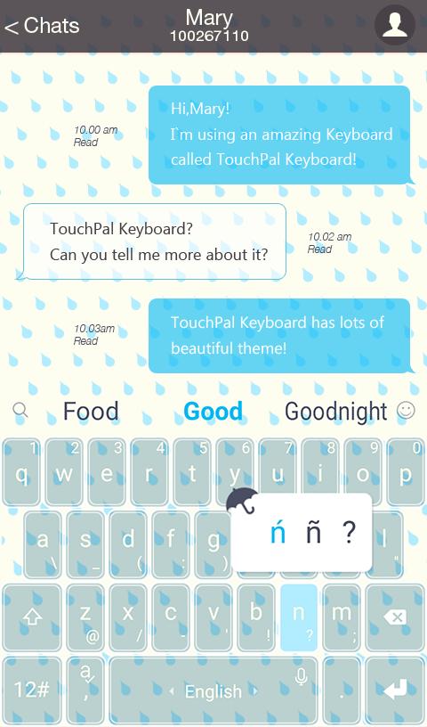 TouchPal Weather Rainy Theme