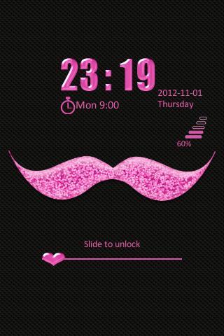 Go Locker Pink Mustache