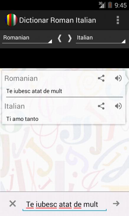 Dictionar Roman Italian