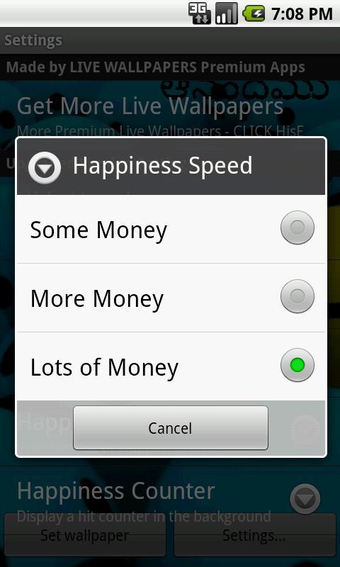 Happiness Live Wallpaper