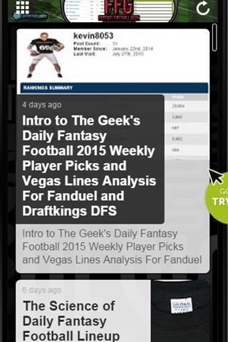Daily Fantasy Football Advisor