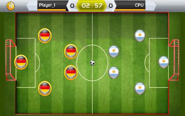 Finger Football  on mobile.