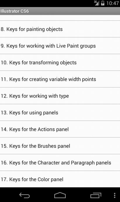 Free Illustrator CS6 Shortcuts