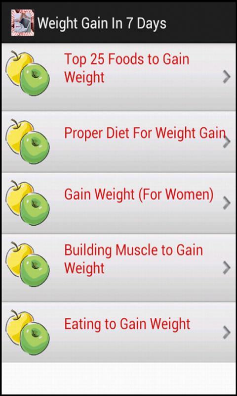 Weight Gain in 7 Days