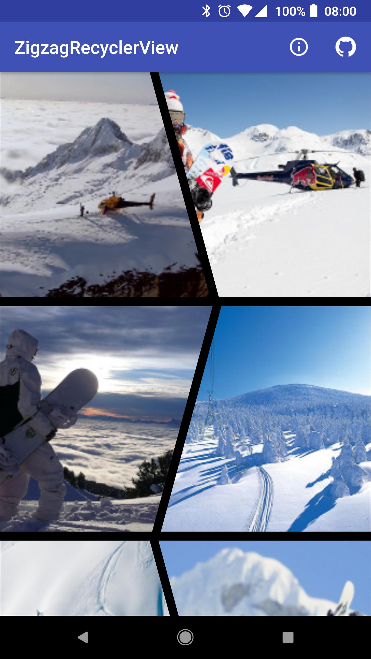 Zigzag RecyclerView Demo