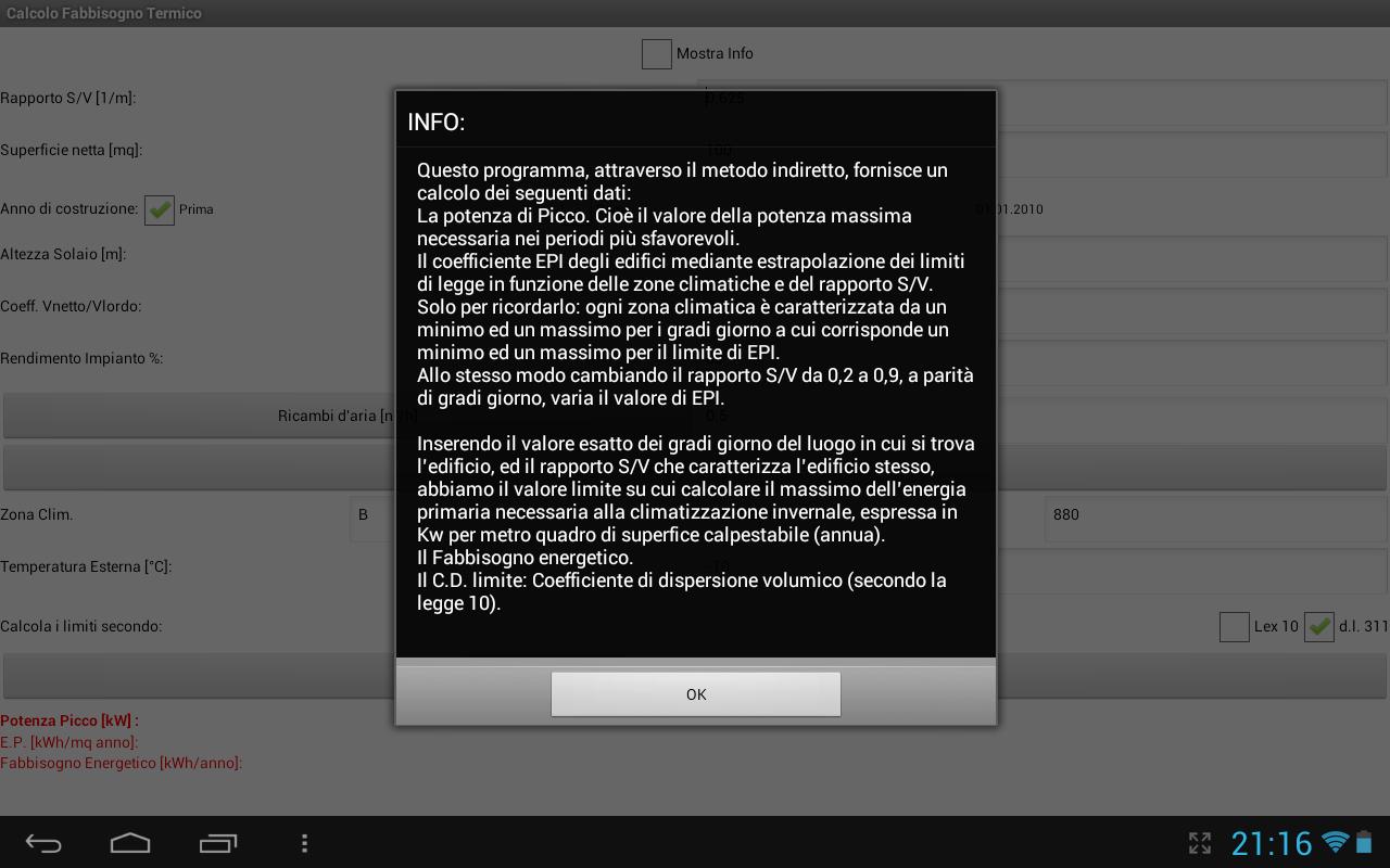 Calcolo Fabbisogno Termico