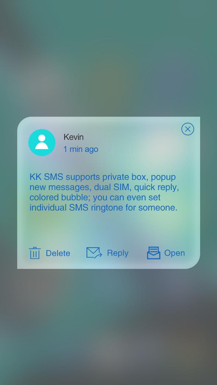 KK SMS Frosted Glass Theme