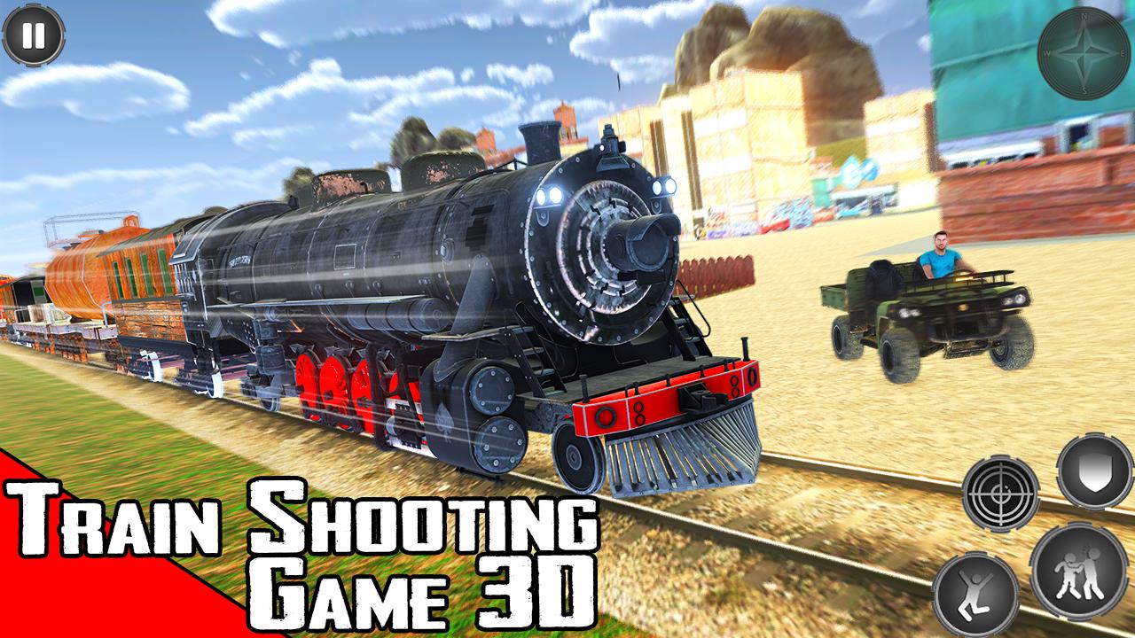 Train Shooting Game: Free Fire Train Gold Robbery