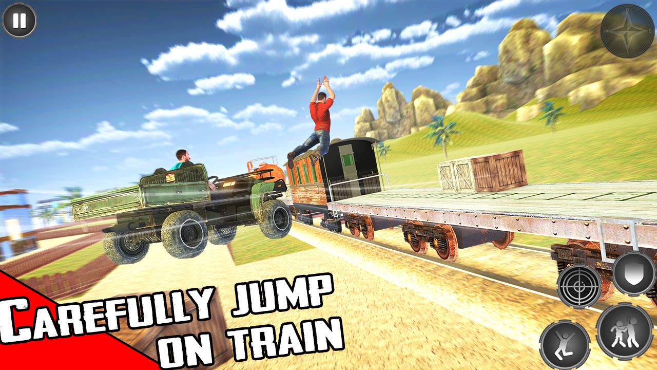 Train Shooting Game: Free Fire Train Gold Robbery