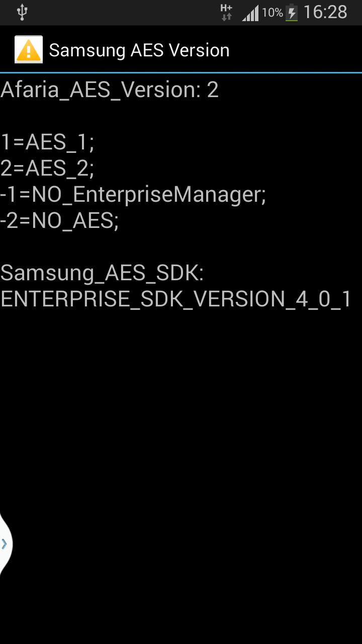 Samsung AES Version