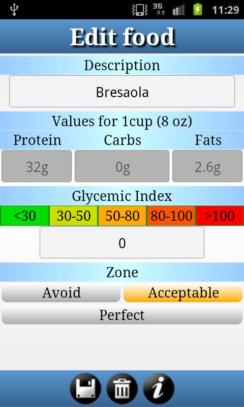DroidZonePro - Zone Diet