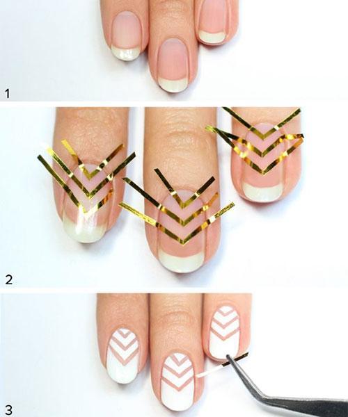Decorated nails step by step