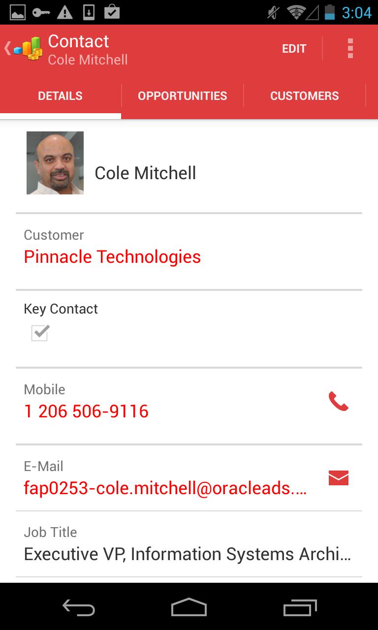 Oracle Sales Cloud Mobile