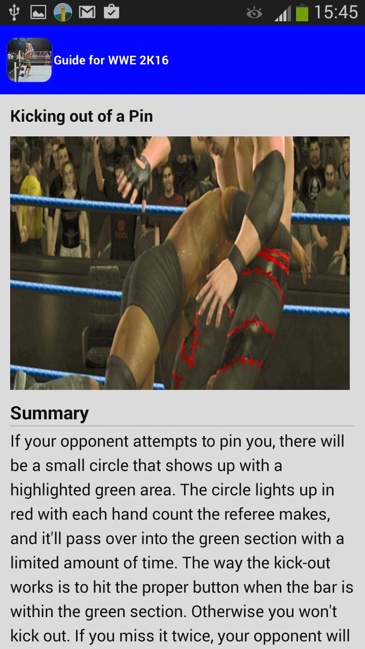 guide for WWE2K 2016