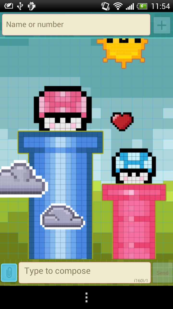 GO SMS Pixel Game 2 Theme