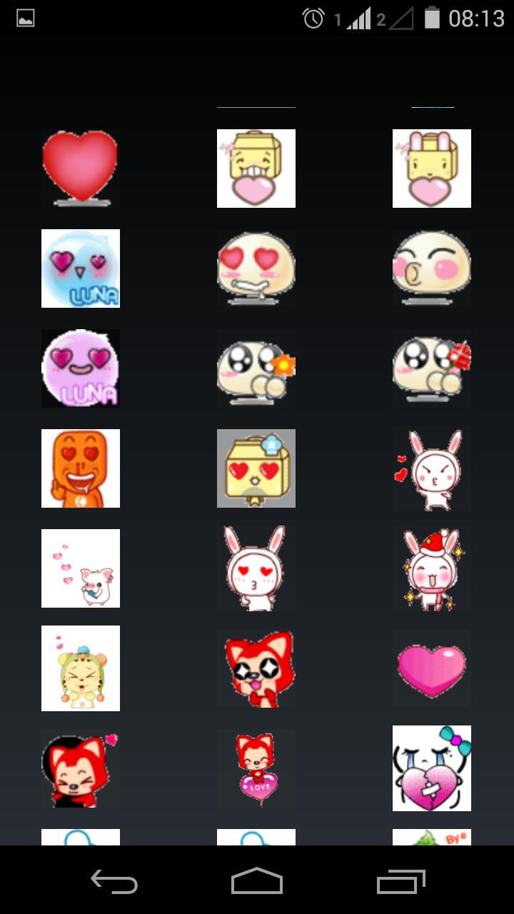 emoticons love plus