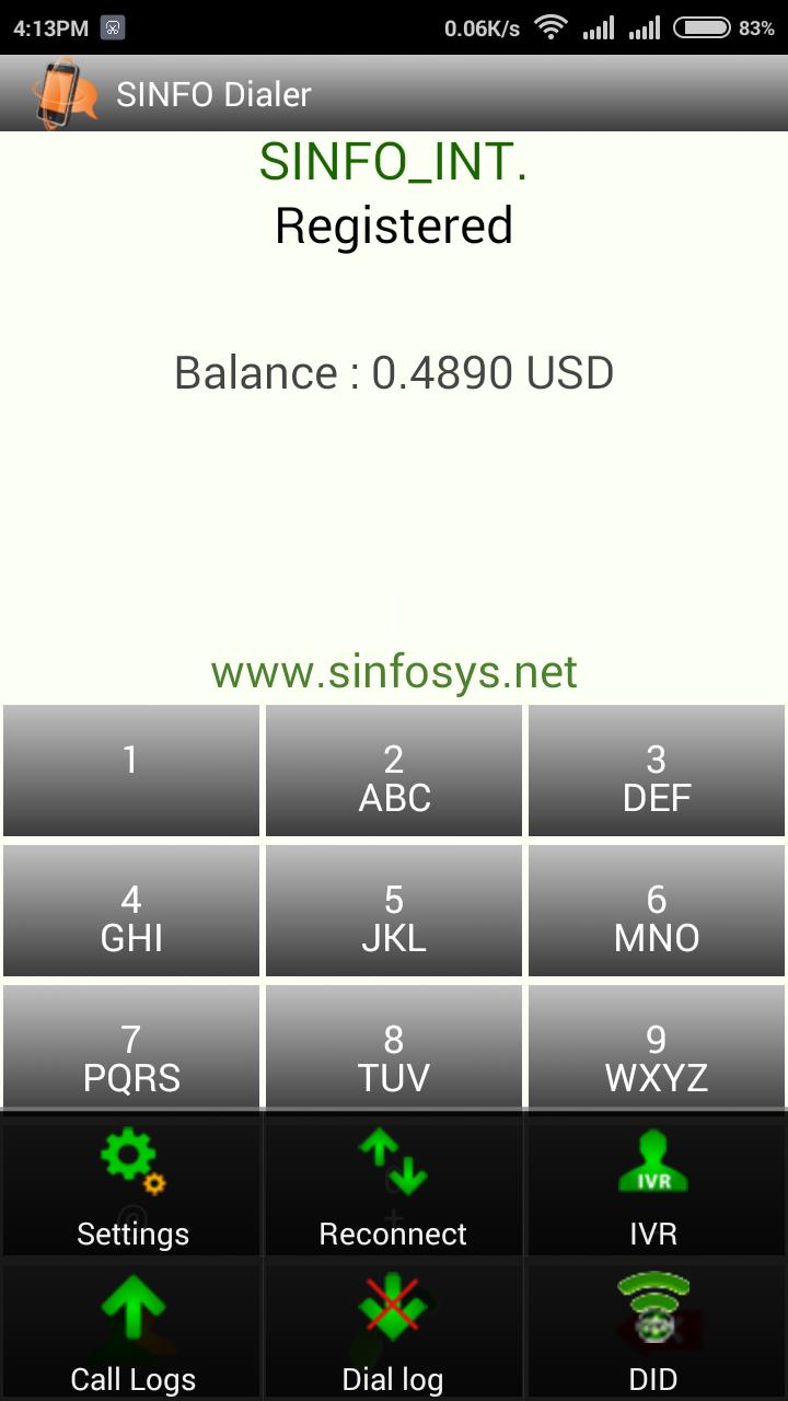 Sinfo Dialer