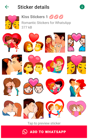Love stickers for WhatsApp