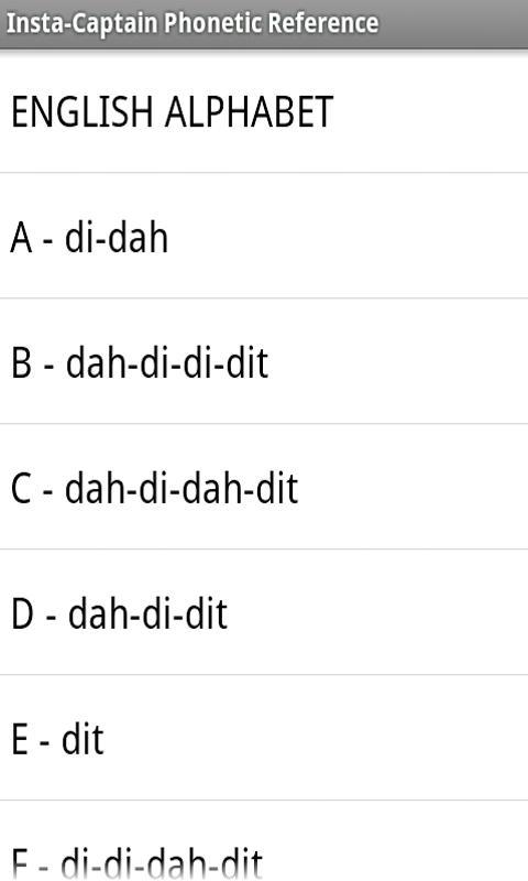 InstaCaptain PhoneticMorseCode