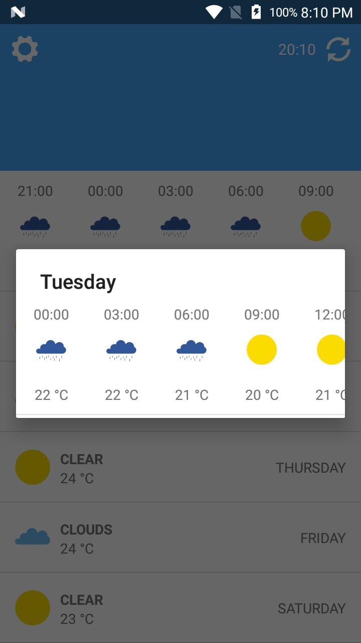 Fresh air - Weather App