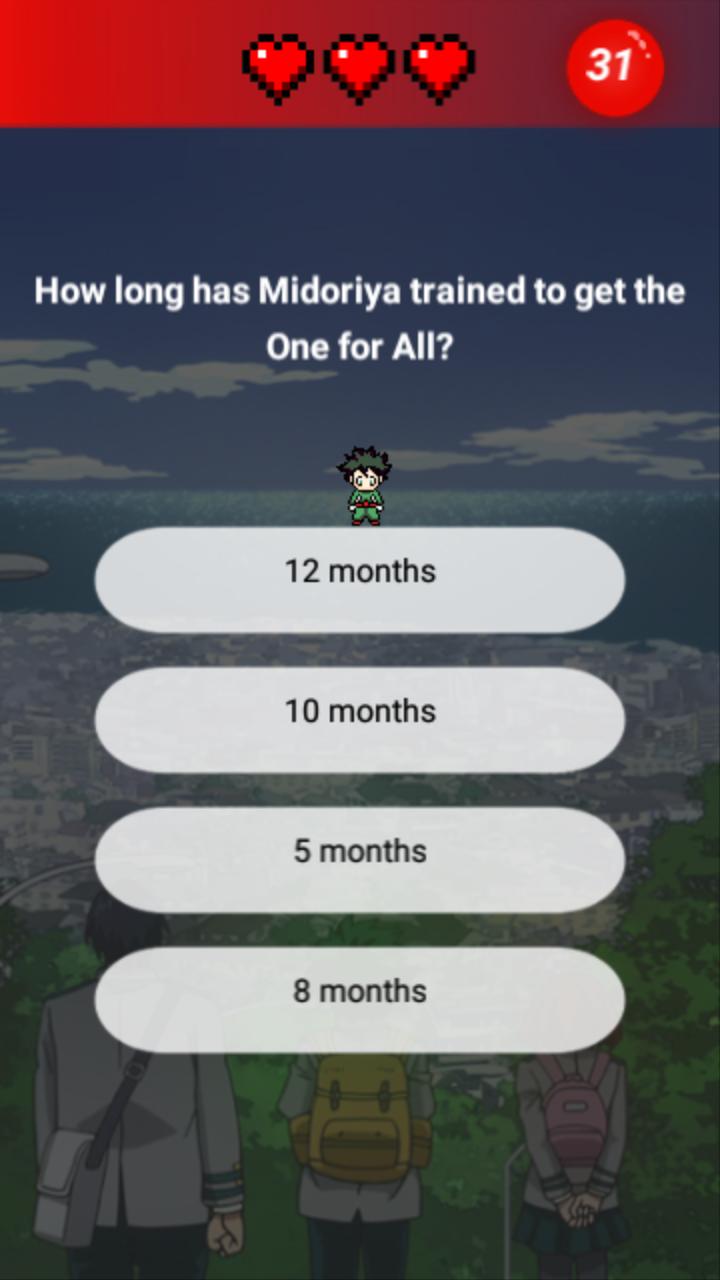 Hero Academia Quiz