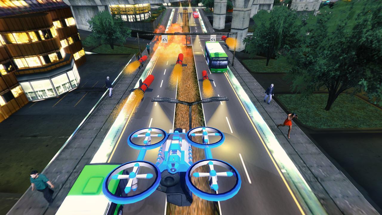 City Drone Attack Game: Air Strike Rescue Mission