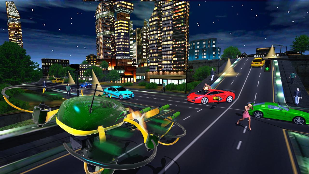 City Drone Attack Game: Air Strike Rescue Mission
