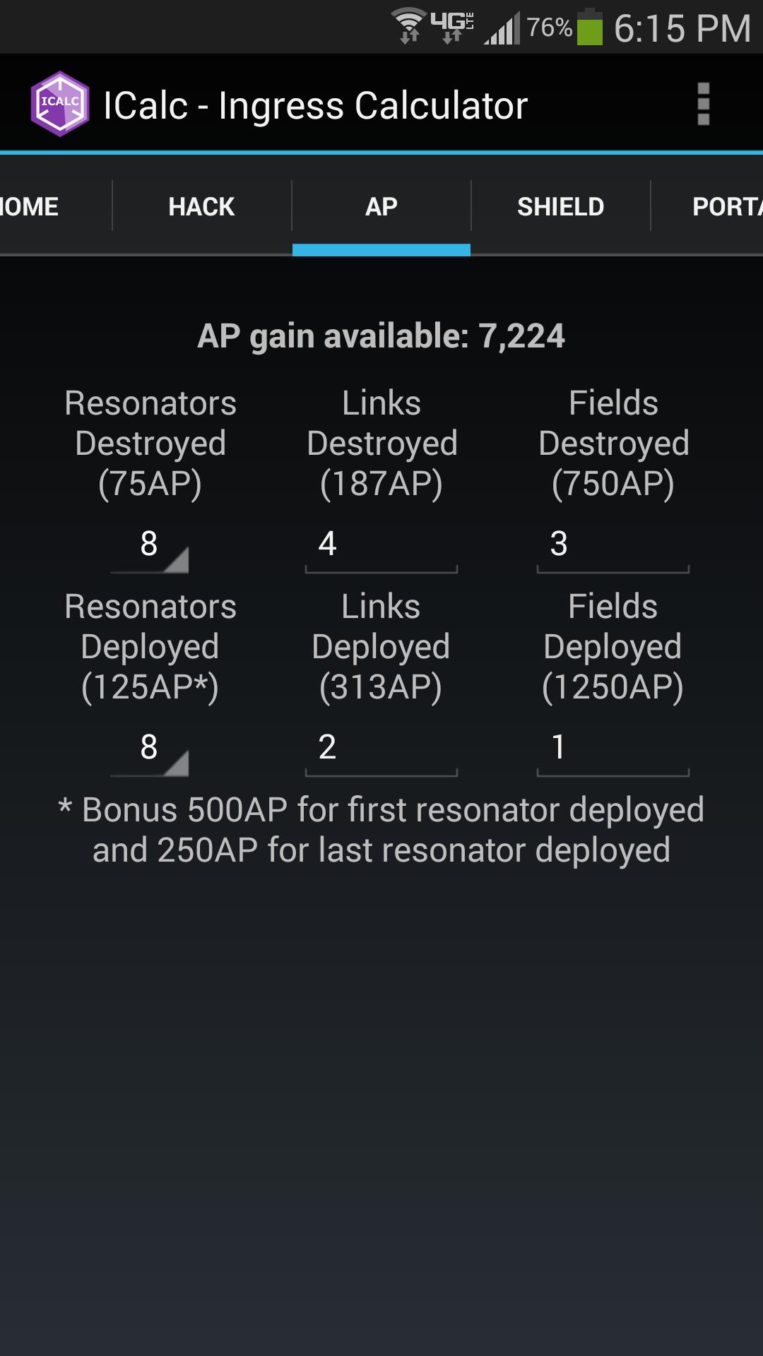 ICalc - Ingress Calculator