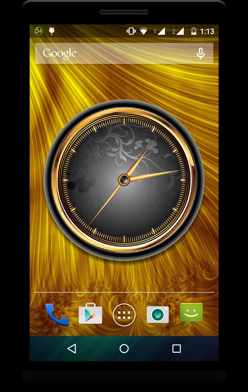 Gold Clock Live Wallpaper