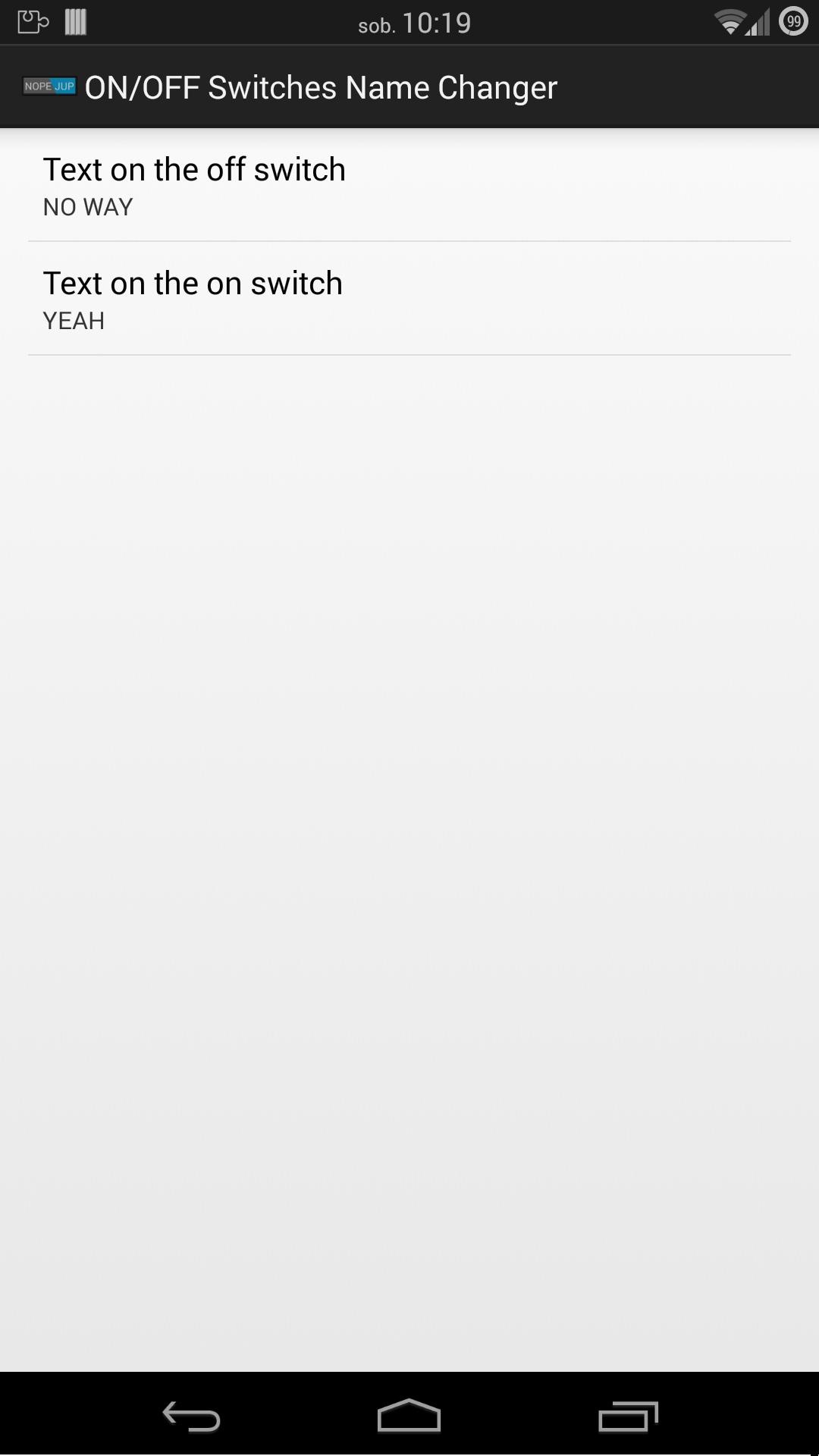 ON/OFF Switches Name Changer