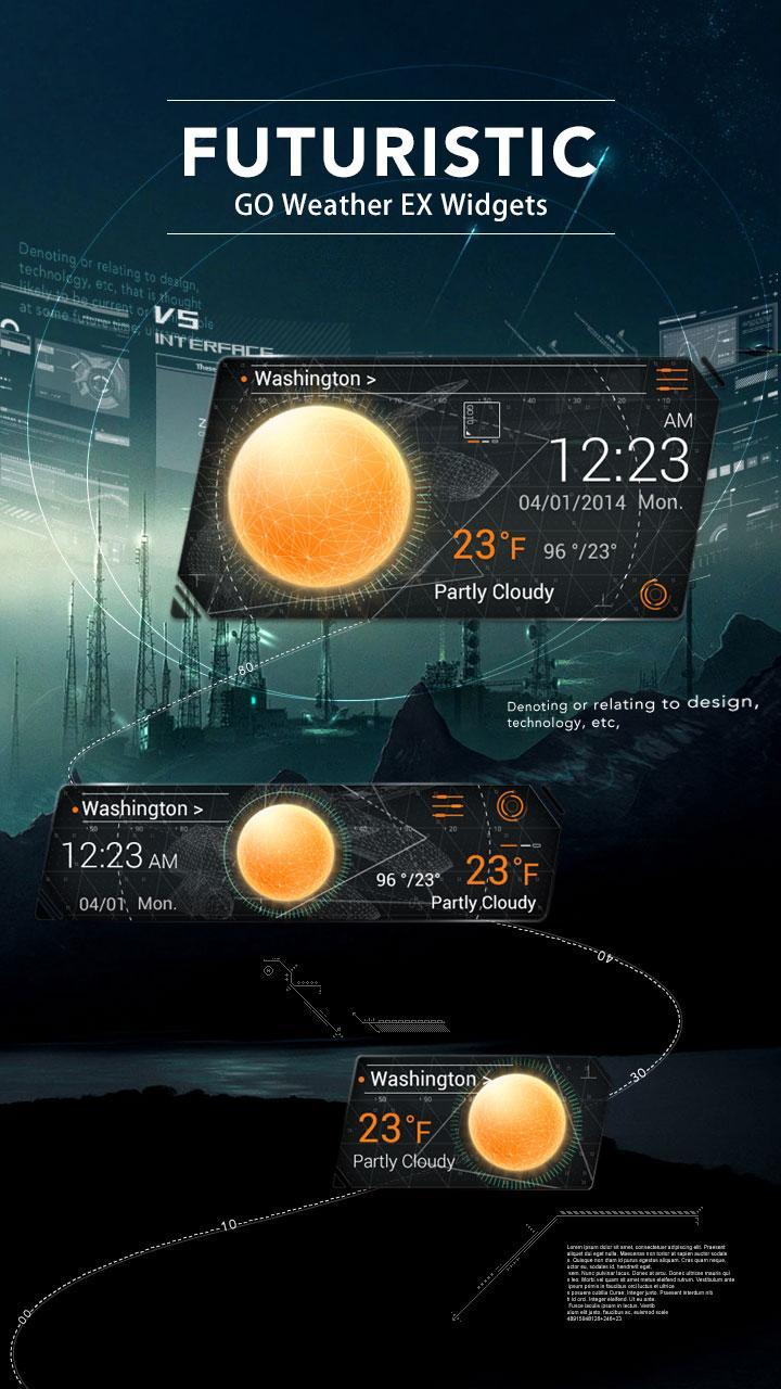Futuristic Theme GO Weather EX