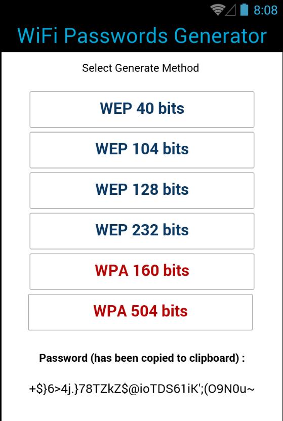 Free WiFi Passwords Generator