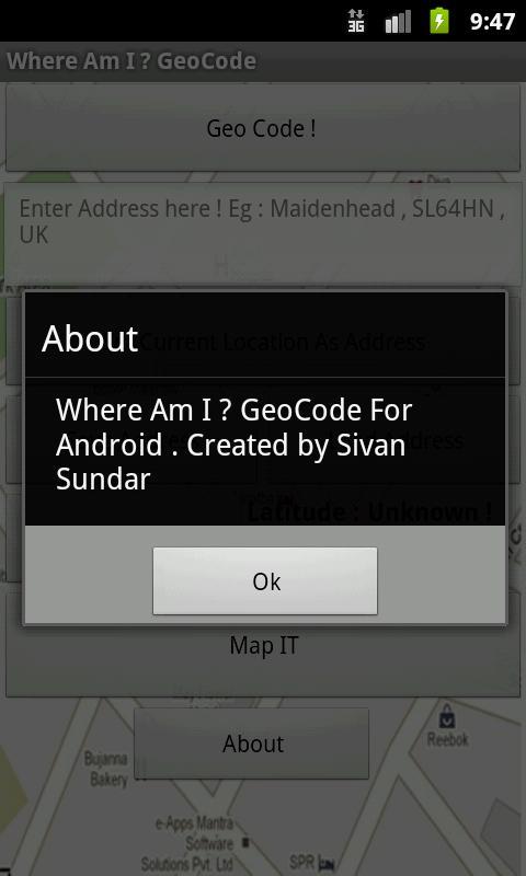 Where Am I ? GeoCode